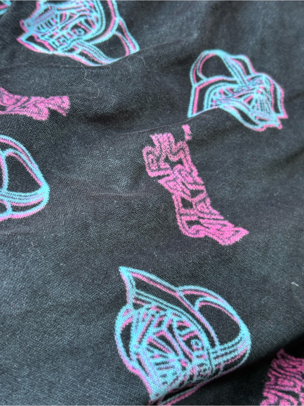 Star Wars Black Pajama Pants With Pink & Teal Accents